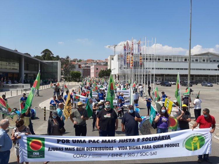 manifestação agricultores CNA