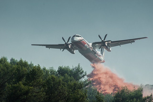 aviao incendio