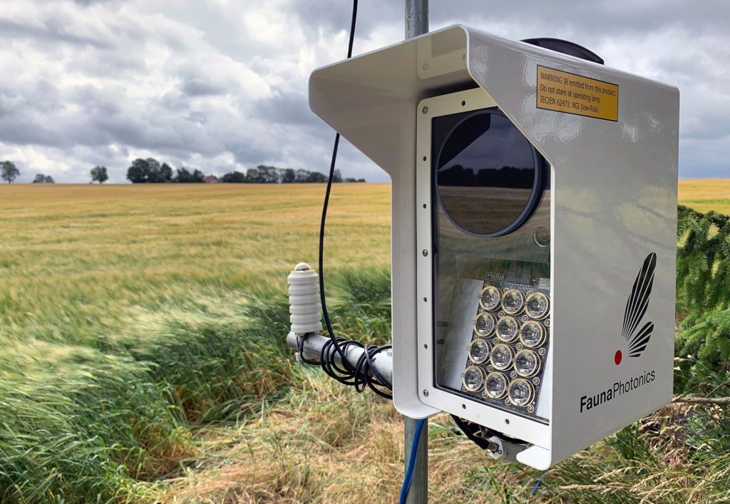 Sensor de monitorização automática de insetos polinizadores. (Foto: FaunaPhotonics)