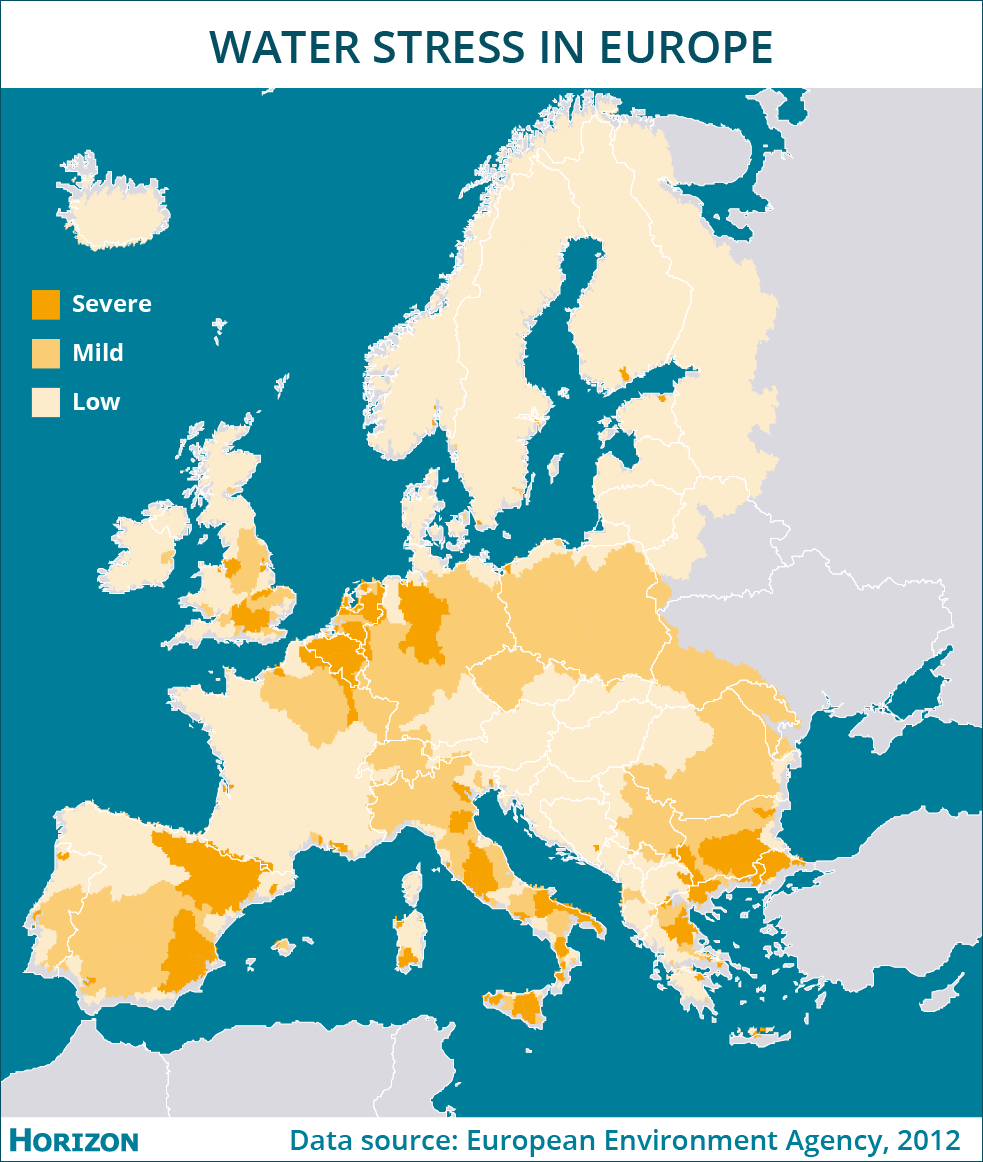 Water stress happens when demand for water exceeds the amount available of acceptable quality, and varies from region to region. Image credit - Horizon