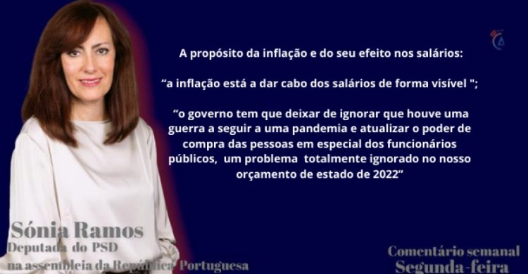 Comentário semanal da Deputada Sónia Ramos, aos microfones da Rádio Campanário.