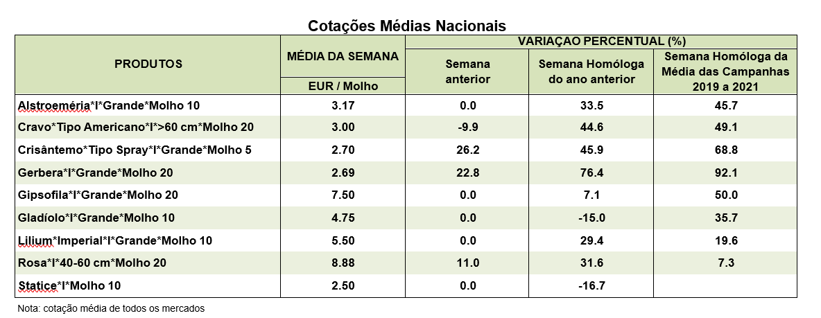 Cotações Folhagens