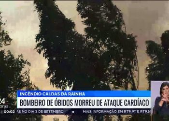 Incêndio nas Caldas da Rainha no limite de três concelhos