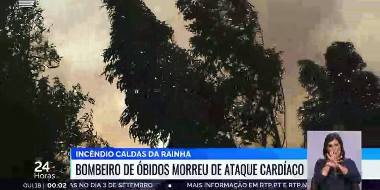 Incêndio nas Caldas da Rainha no limite de três concelhos
