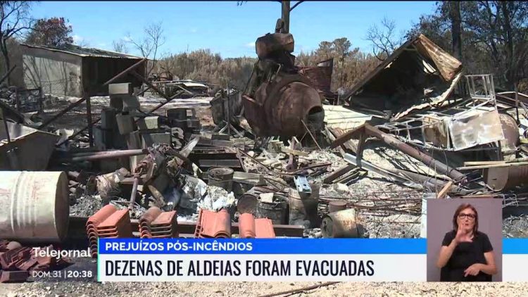 Prejuízos incêndio Pombal