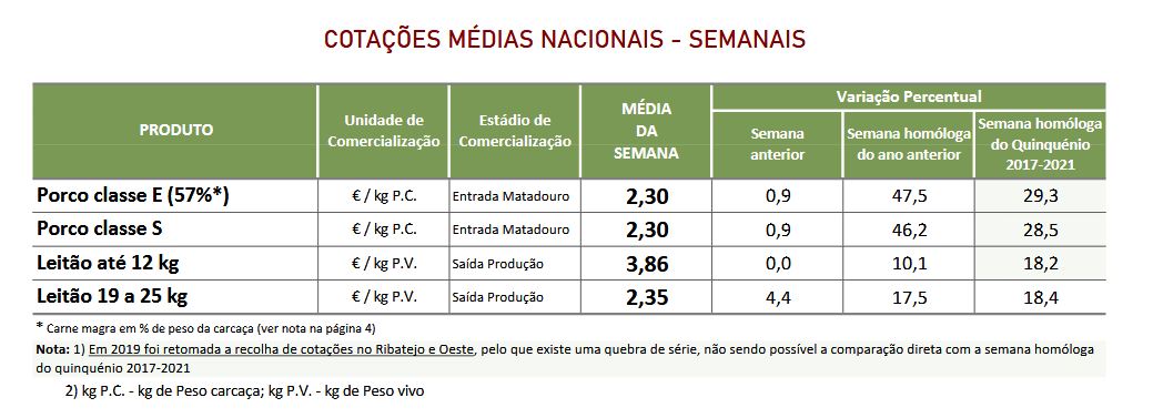 Cotações Suinos