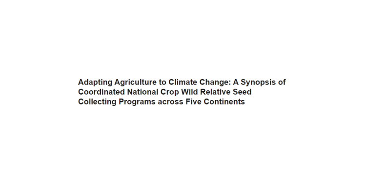 Adapting Agriculture to Climate Change