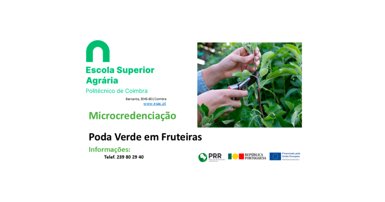 ESAC capacita em Poda Verde: nova microcredenciação para fruticultores