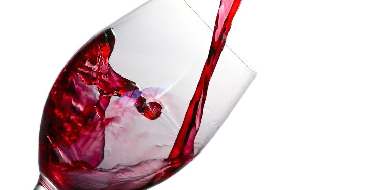 vinho copo fundo branco